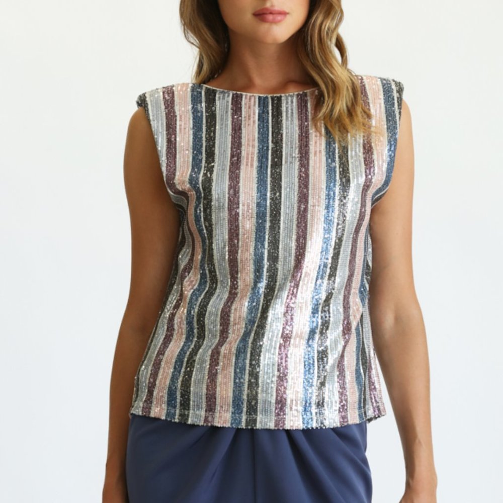 NWT - Fate Sequin Sleeveless Top